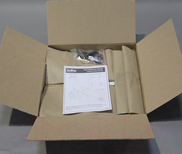 Изображение товара Журнальный столик Sheffilton SHT-S70/ЛДСП 60 (темный орех/камень пьетра гриджио черный)