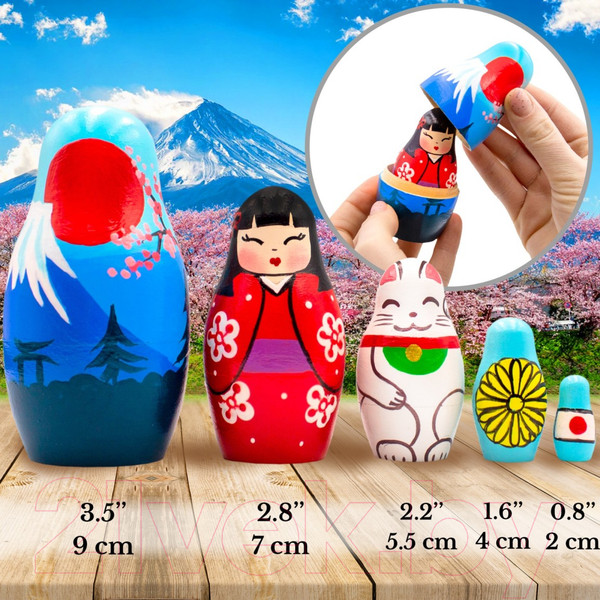 Изображение товара Матрешка сувенирная Брестская Фабрика Сувениров В японском стиле 5304
