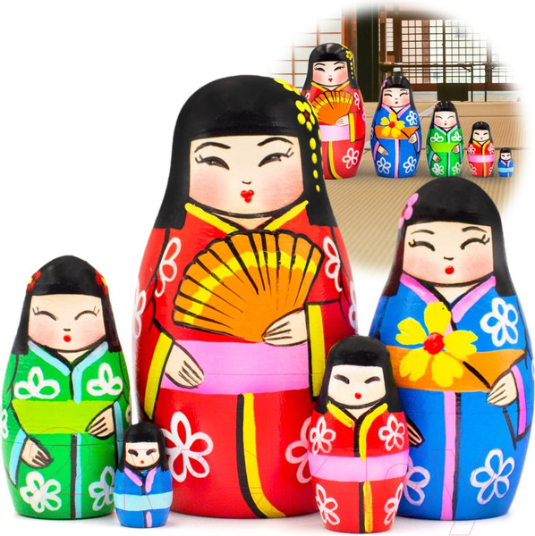 Изображение товара Матрешка сувенирная Брестская Фабрика Сувениров Япония 5305