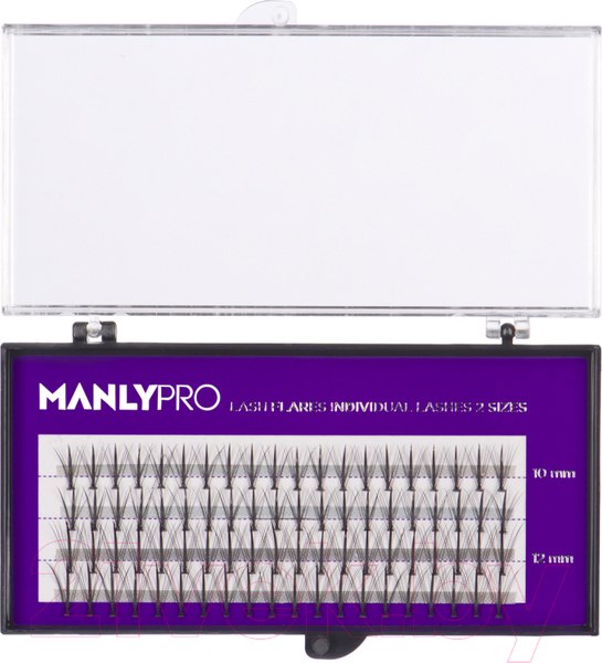 Изображение товара Накладные ресницы пучковые Manly PRO Шелк 10, 12мм / РП10