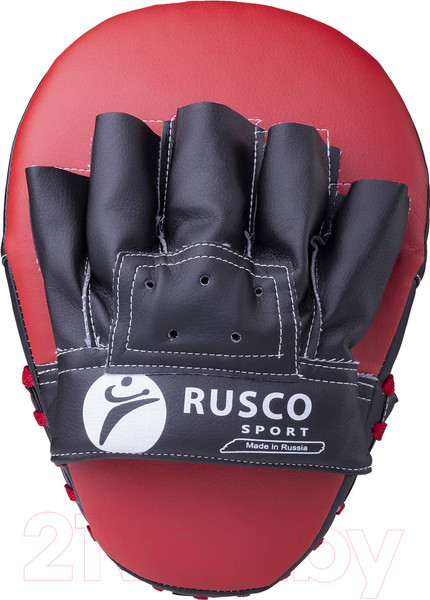 Изображение товара Боксерские лапы RuscoSport Красная (изогнутые)