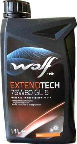 Изображение товара Трансмиссионное масло WOLF ExtendTech 75W80 GL 5 / 2300/1 (1л)