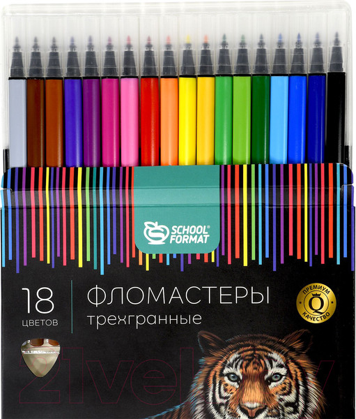 Изображение товара Фломастеры Schoolformat Дикая планета / ФЛ18-ДПЛ (18цв)