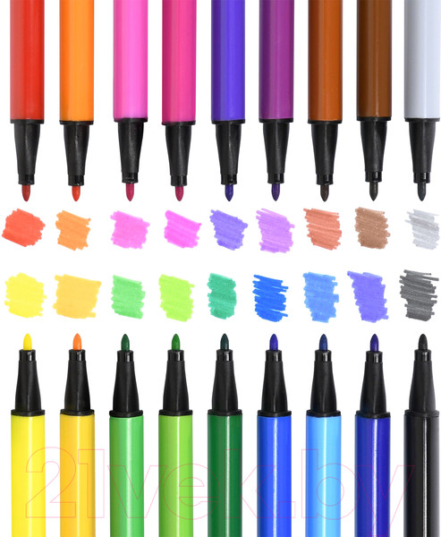 Изображение товара Фломастеры Schoolformat Дикая планета / ФЛ18-ДПЛ (18цв)