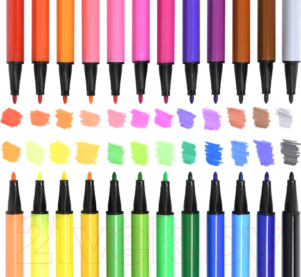 Изображение товара Фломастеры Schoolformat Дикая планета / ФЛ24-ДПЛ (24цв)