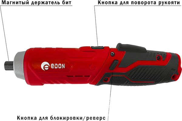 Изображение товара Электроотвертка Edon EDPL02-4 (1002010513)