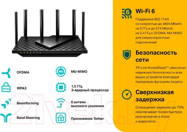 Изображение товара Беспроводная точка доступа TP-Link Archer AX73