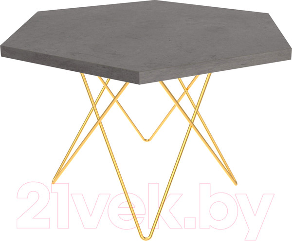 Изображение товара Журнальный столик Sheffilton SHT-TU37/ТТ20 70 ЛДСП (золото/бетон чикаго темно-серый)