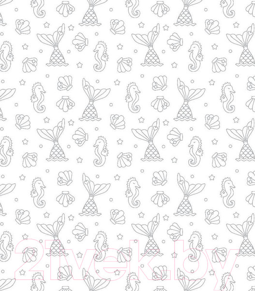 Изображение товара Раскраска Эксмо Я люблю раскрашивать морских единорогов