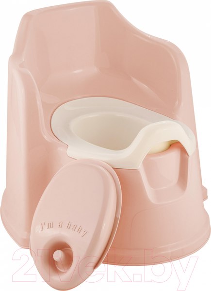 Изображение товара Детский горшок Lalababy Protect Me с крышкой (розовый пастельный)