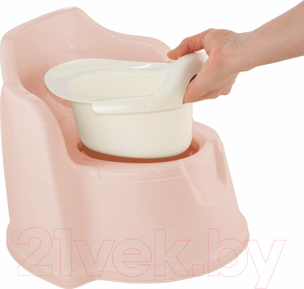 Изображение товара Детский горшок Lalababy Protect Me с крышкой (розовый пастельный)