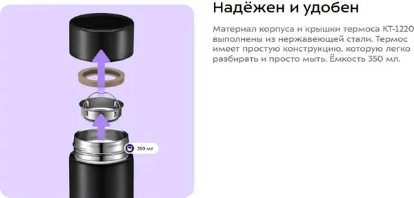 Изображение товара Термос для напитков Kitfort KT-1220