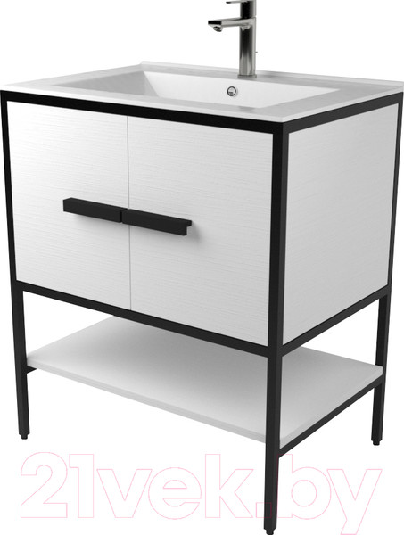 Изображение товара Тумба под умывальник Дабер 010 / Т10.7.2.5 (черный/белый)
