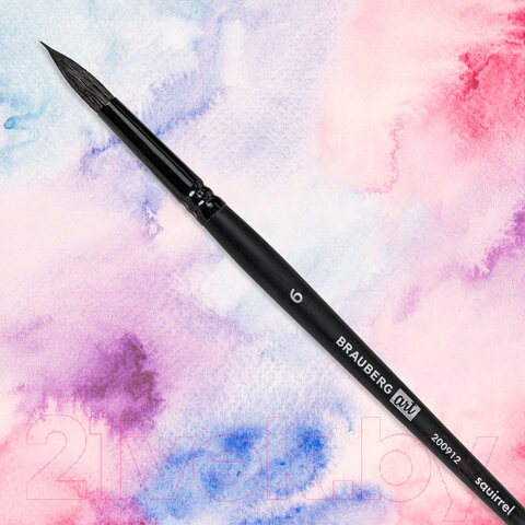 Изображение товара Кисть для рисования Brauberg Art Classic Белка 6 / 200912 (круглая, короткая ручка)