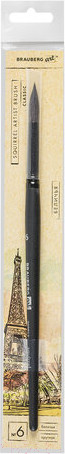 Изображение товара Кисть для рисования Brauberg Art Classic Белка 6 / 200912 (круглая, короткая ручка)