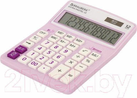 Изображение товара Калькулятор Brauberg Extra Pastel-12-PR / 250489 (сиреневый)