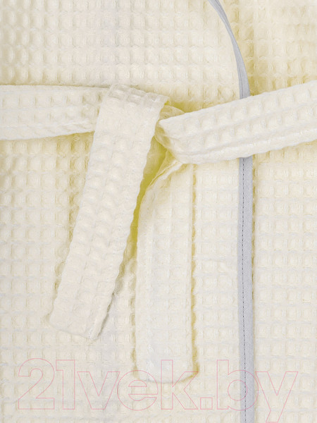 Изображение товара Халат детский Amarobaby Waffle с капюшоном / AB-OD22-WAF2502/33-98 (молочный, р. 98)