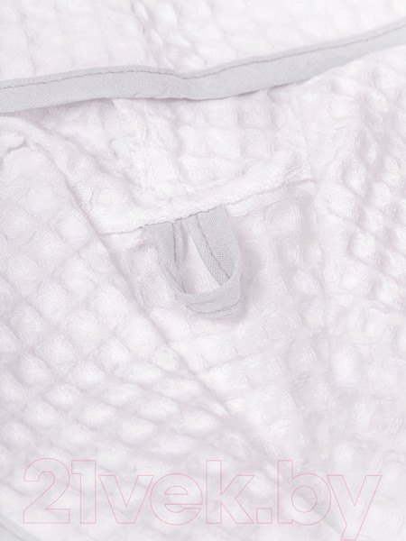 Изображение товара Халат детский Amarobaby Waffle с капюшоном / AB-OD22-WAF2502/00-98 (белый, р. 98)