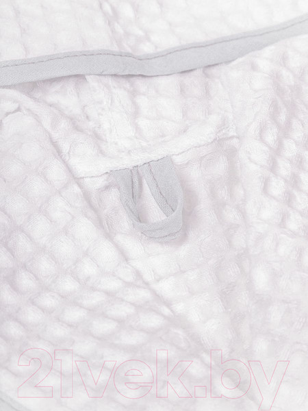 Изображение товара Халат детский Amarobaby Waffle с капюшоном / AB-OD22-WAF2502/00-110 (белый, р. 110-116)