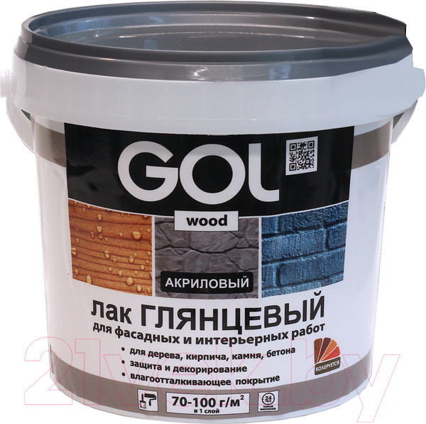 Изображение товара Лак GOL Wood Акриловый (2.4кг, глянцевый)