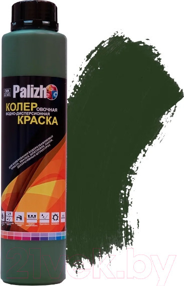 Изображение товара Колеровочная краска Palizh Интерьер/фасад (750мл, темно-зеленый)