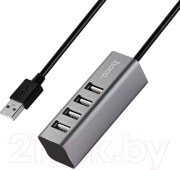 Изображение товара USB-хаб Hoco HB1 (графитовый)
