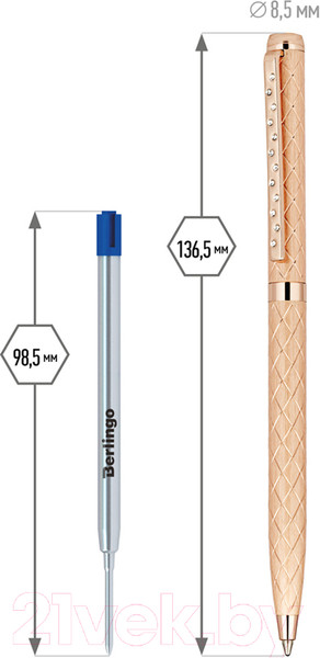 Изображение товара Ручка шариковая имиджевая Delucci Aurora / CPs_11414 (синий)