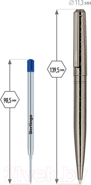 Изображение товара Ручка шариковая имиджевая Delucci Mistico / CPs_11422 (синий)