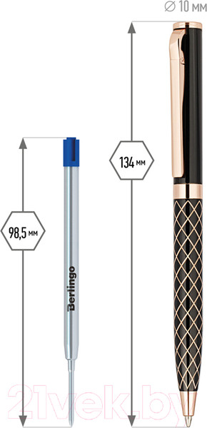 Изображение товара Ручка шариковая имиджевая Delucci Volta / CPs_11828 (синий)