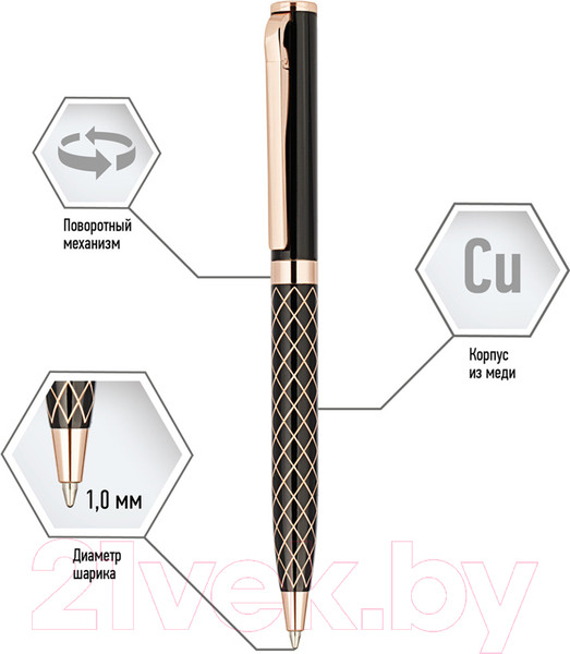 Изображение товара Ручка шариковая имиджевая Delucci Volta / CPs_11828 (синий)