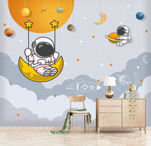 Изображение товара Фотообои листовые Vimala Астронавт в облаках (270x300)