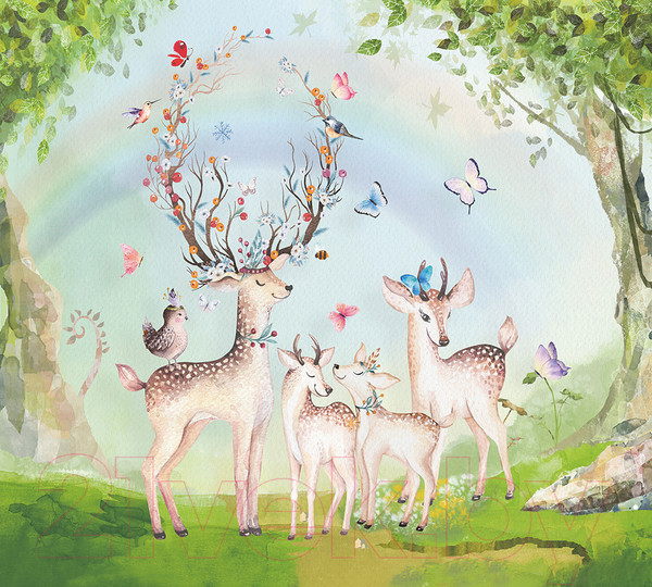 Изображение товара Фотообои листовые Vimala Волшебные олени (270x300)