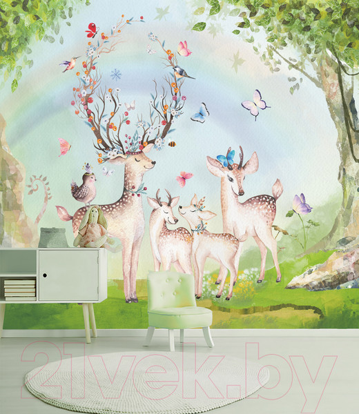 Изображение товара Фотообои листовые Vimala Волшебные олени (270x300)