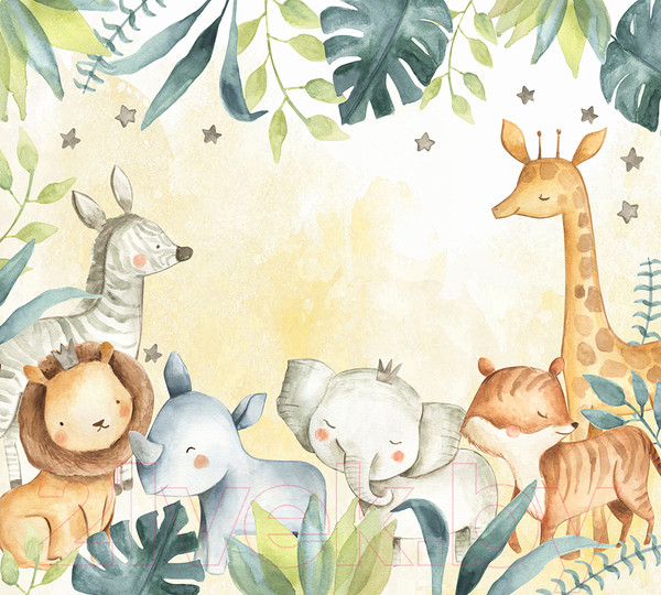 Изображение товара Фотообои листовые Vimala Животные джунглей (270x300)