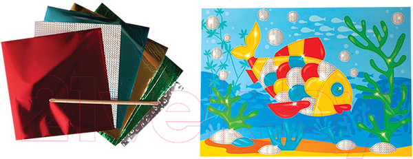 Изображение товара Набор для творчества Каляка-Маляка Аппликация фольгой Рыбка / НАФКМ-Р