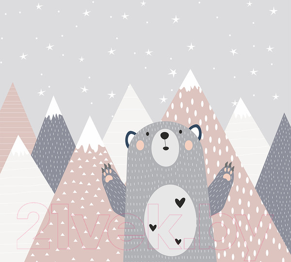 Изображение товара Фотообои листовые Vimala Медведь в горах (270x300)