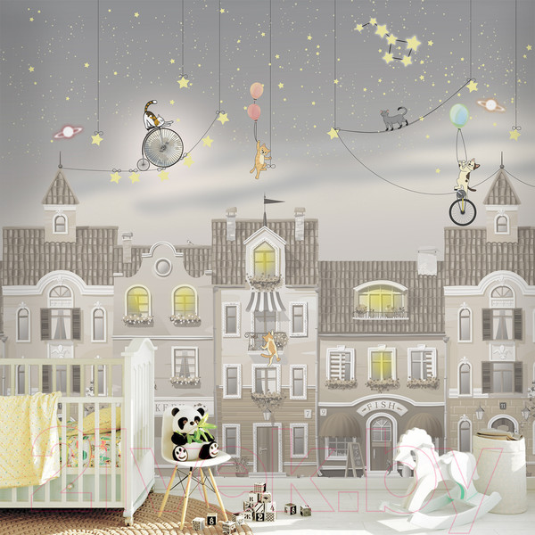 Изображение товара Фотообои листовые Vimala Ночной город (270x300)