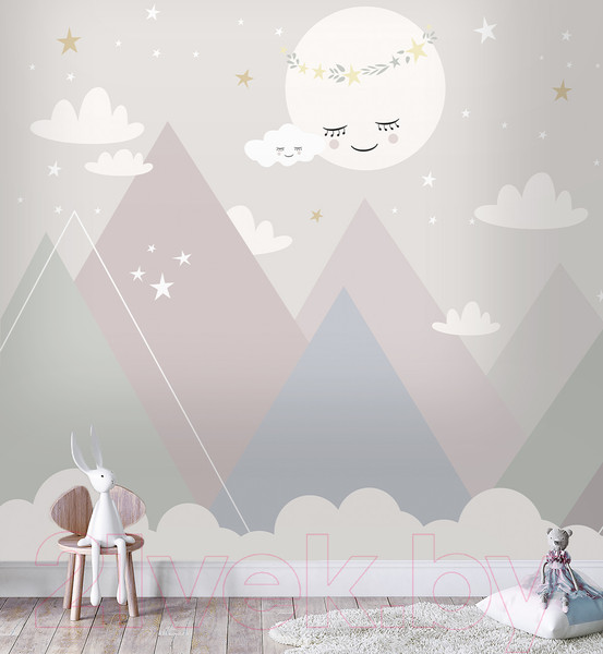 Изображение товара Фотообои листовые Vimala Пастельные горы (270x300)