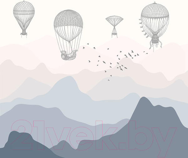 Изображение товара Фотообои листовые Vimala Полет в горах (270x300)