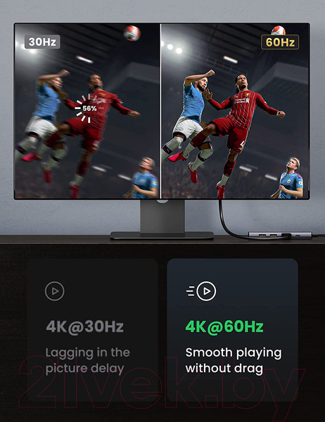 Изображение товара USB-хаб Ugreen CM511 / 60383 (серый космос)