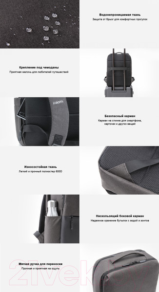 Изображение товара Рюкзак Xiaomi Commuter / XDLGX-04 (темно-серый)