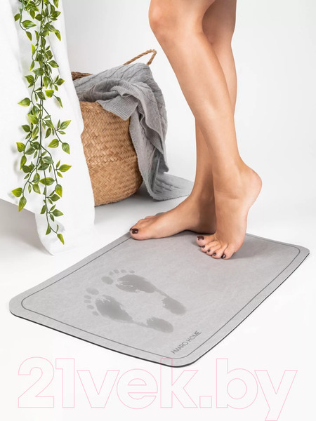 Изображение товара Коврик для ванной Amaro Home С абсорбирующим эффектом / AH-AFM-S/GR (серый)