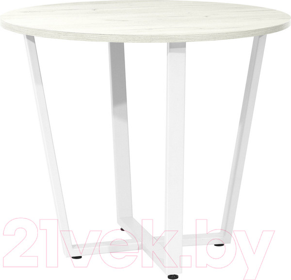 Изображение товара Обеденный стол Millwood Лофт Орлеан Л18 D90 (дуб белый Craft/металл белый)