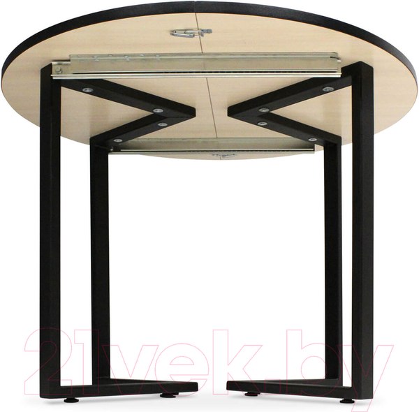 Изображение товара Обеденный стол Sheffilton SHT-T41/100-140 (браун стоун/черный МДФ/пластик/металл)