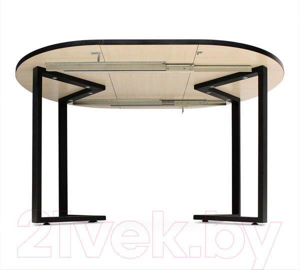 Изображение товара Обеденный стол Sheffilton SHT-T41/100-140 (браун стоун/черный МДФ/пластик/металл)