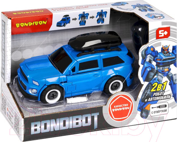 Изображение товара Робот-трансформер Bondibon Джип с багажником / ВВ5609 (синий)