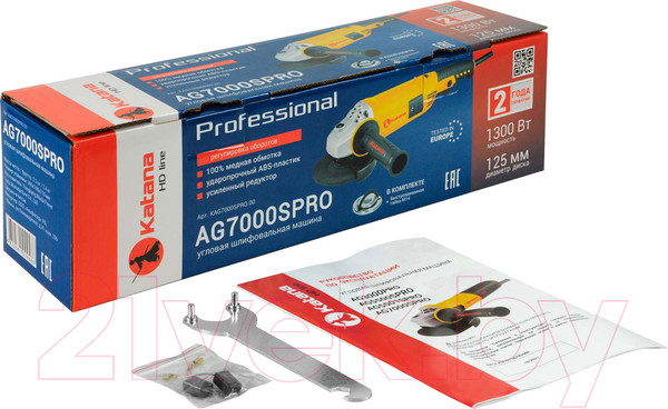 Изображение товара Угловая шлифовальная машина Katana HD Line AG7000S Pro