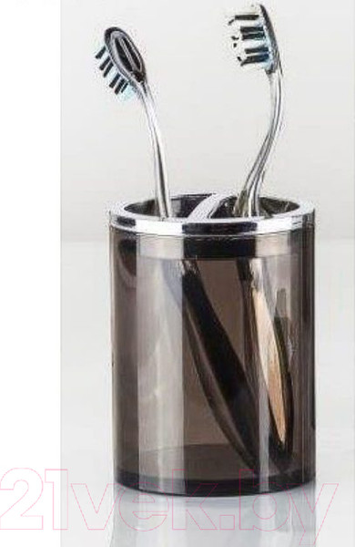 Изображение товара Стакан для зубной щетки и пасты Primanova Lenox M-E33-25 (прозрачный/дымчатый)