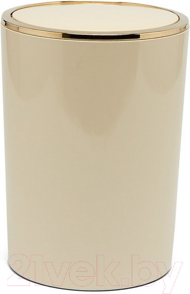 Изображение товара Мусорное ведро Primanova Lenox M-E35-09-A (бежевый/золото)