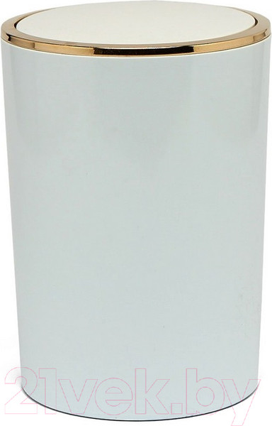 Изображение товара Мусорное ведро Primanova M-E35-01-A (белый/золото)